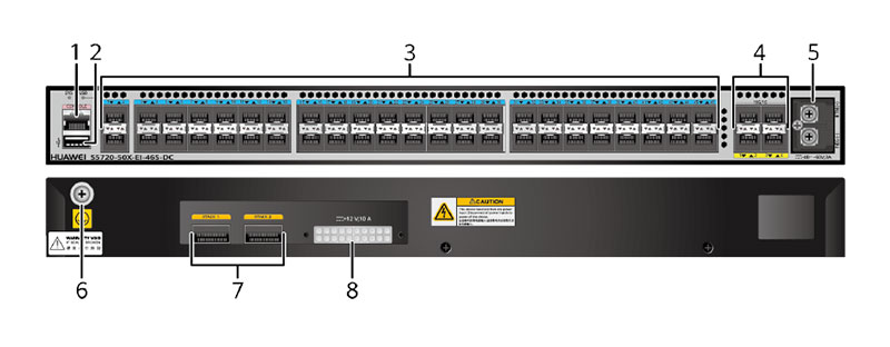 S5720-50X-EI-46S-DC appearance and structure