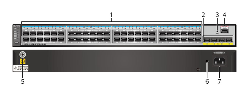  S5720S-52P-PWR-LI-AC appearance and structure