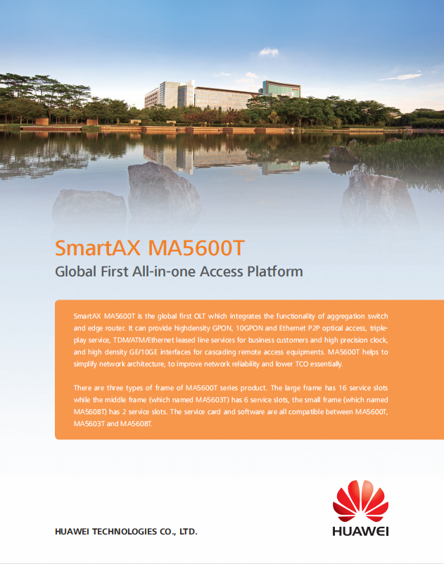 SmartAX MA5600T Product Description