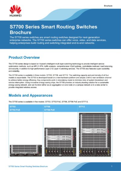 huawei s7700 series smart routing switches brochure