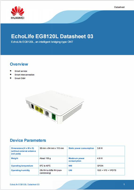 EG8120L Datasheet