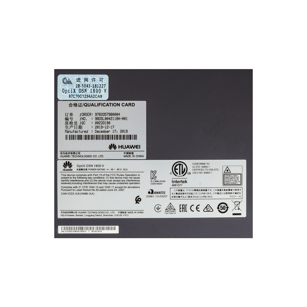 OSN-1800-V-6 OptiX OSN 1800 V