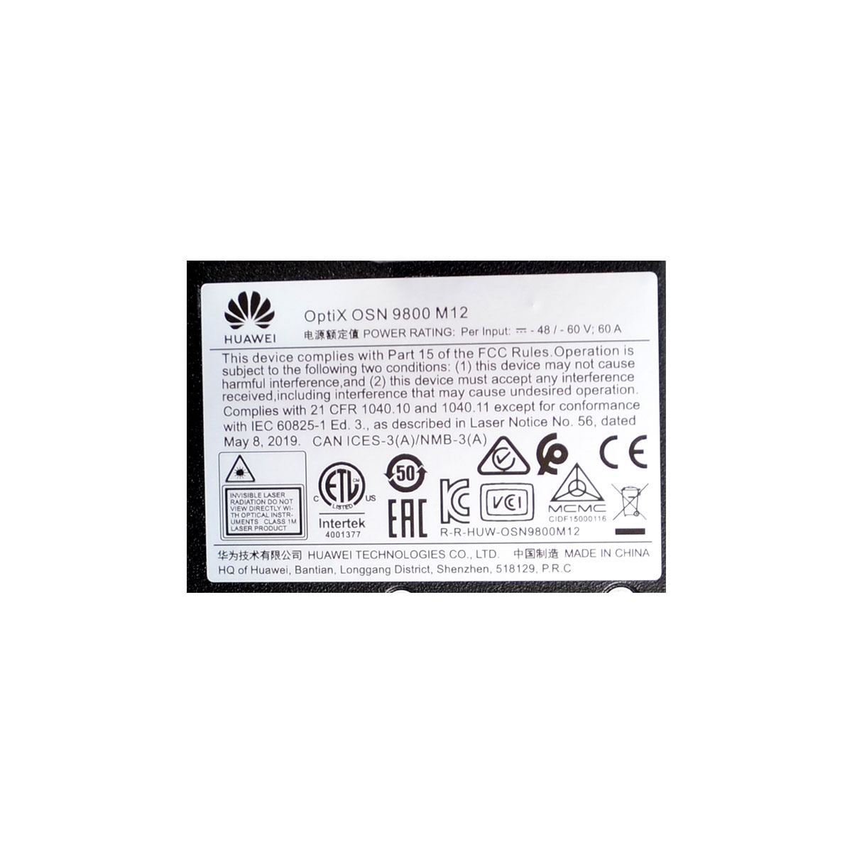 OSN-9800-M12-5 OptiX OSN 9800 M12