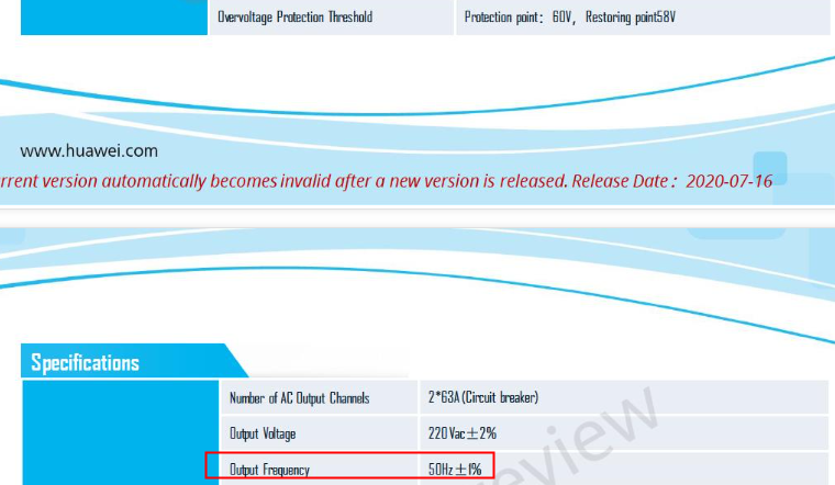 How to change the output frequency of Huawei ETP23012-C2A1 12 ETP23012 C2A1 50Hz datasheet