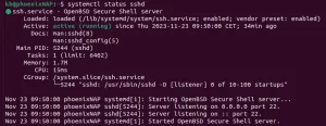 systemctl status sshd