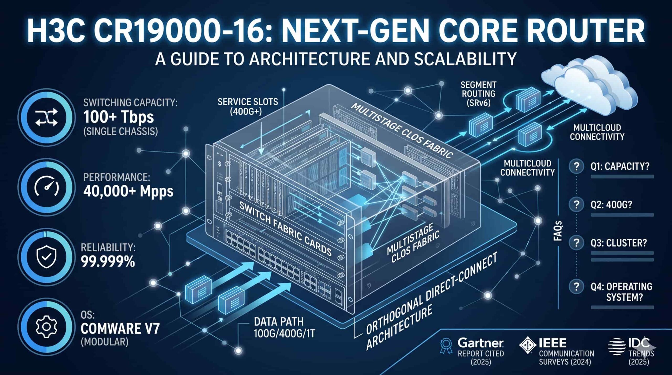 H3C CR19000-16: Engineering the Backbone of Next-Generation Cloud-Era Core Networks 3 H3C CR SeriesCR19000 16 scaled