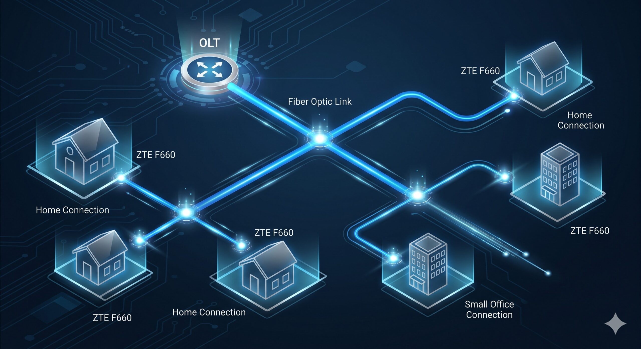 ZTE F660, GPON Optical Network Terminal (ONT), 1xGE/1xFE/2.4GHz Wi-Fi/1xUSB, High-Density ONU for FTTH Deployment scenario 2