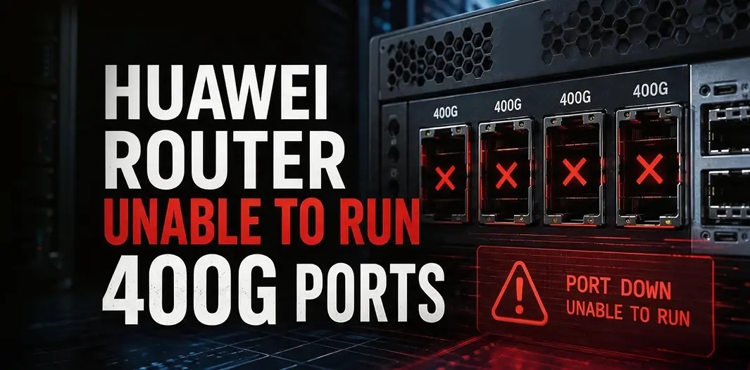 The Huawei router unable to run 400G ports