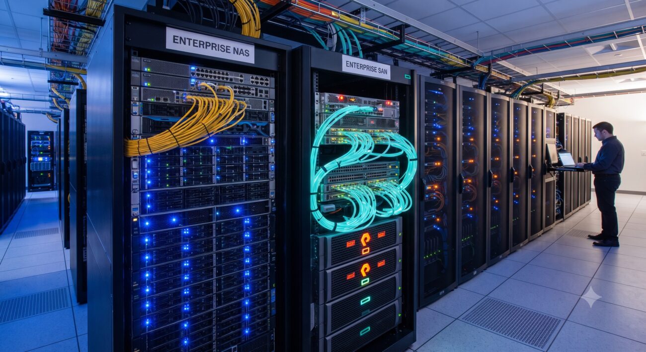 The Ultimate Guide to Enterprise NAS vs SAN Storage: Architecture, Specs, and Deployment