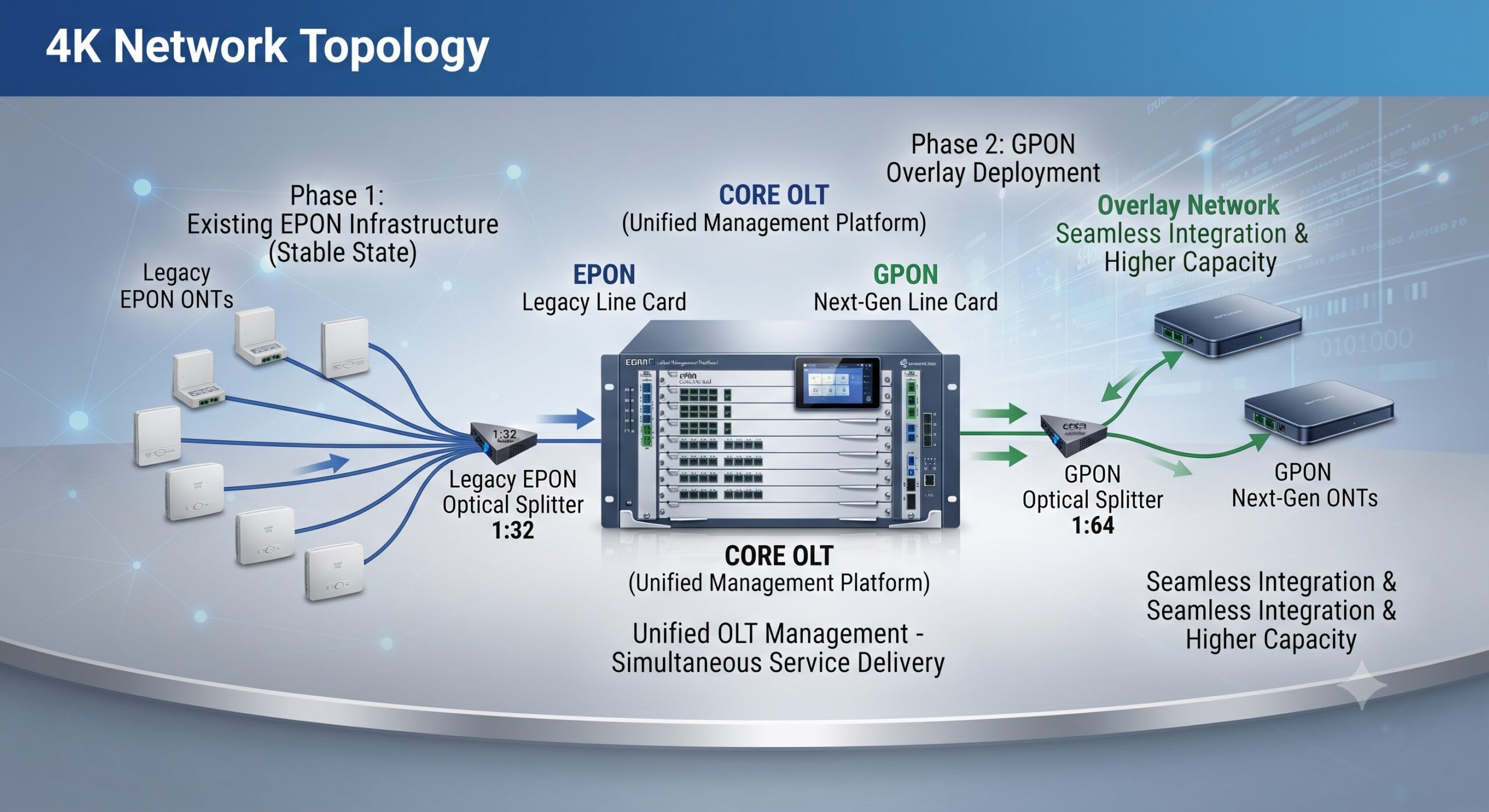 Next-Gen Network Migration: Upgrading Core Infrastructure to EPON to GPON Migration details