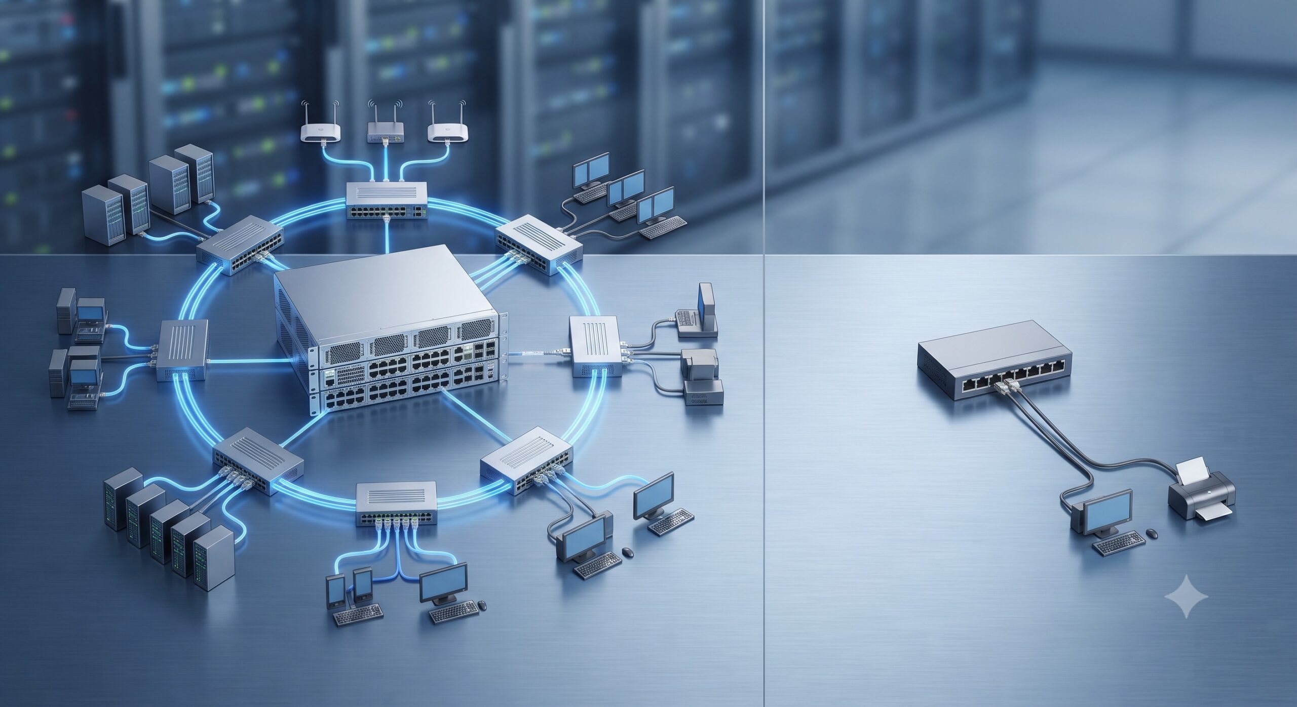 The Ultimate Guide to Managed vs Unmanaged Switches: Architecture, Specs, and Deployment details