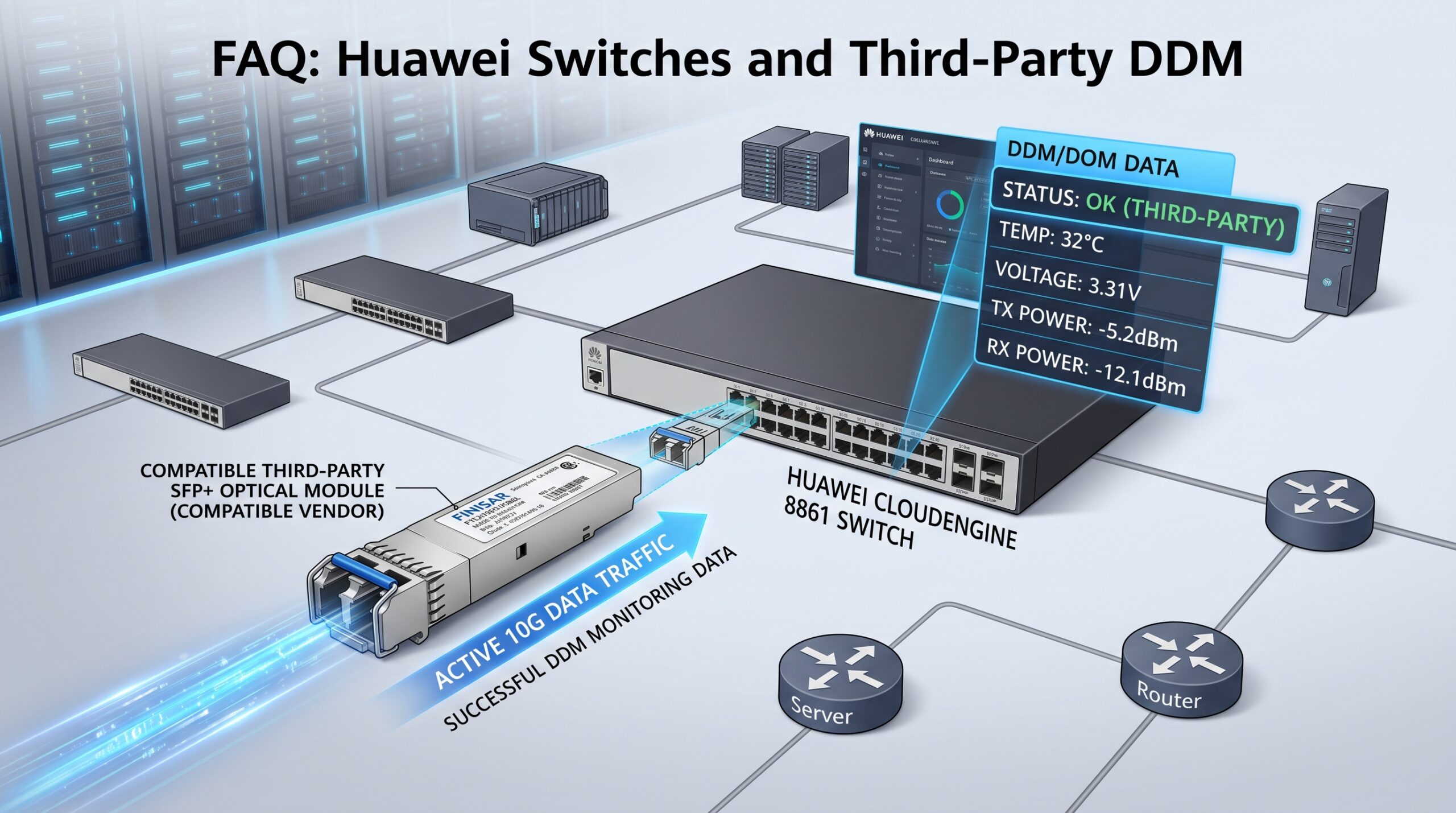 Huawei Transceiver Compatibility Test: Deep Dive into ASIC, EEPROM, and Vendor Lock-in details