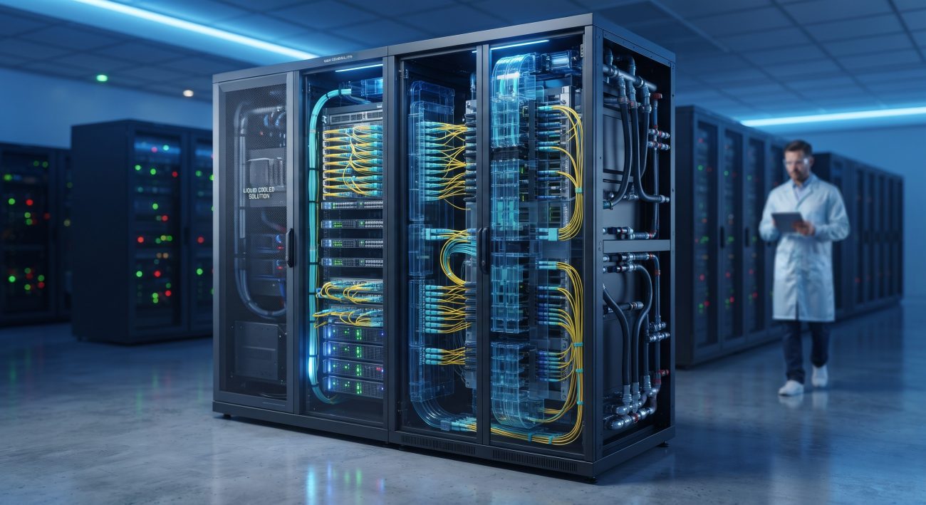 High-Density Optical Jumper Routing Channels in Liquid-Cooled Cabinets - Official Technical Overview & Hardware Datasheet